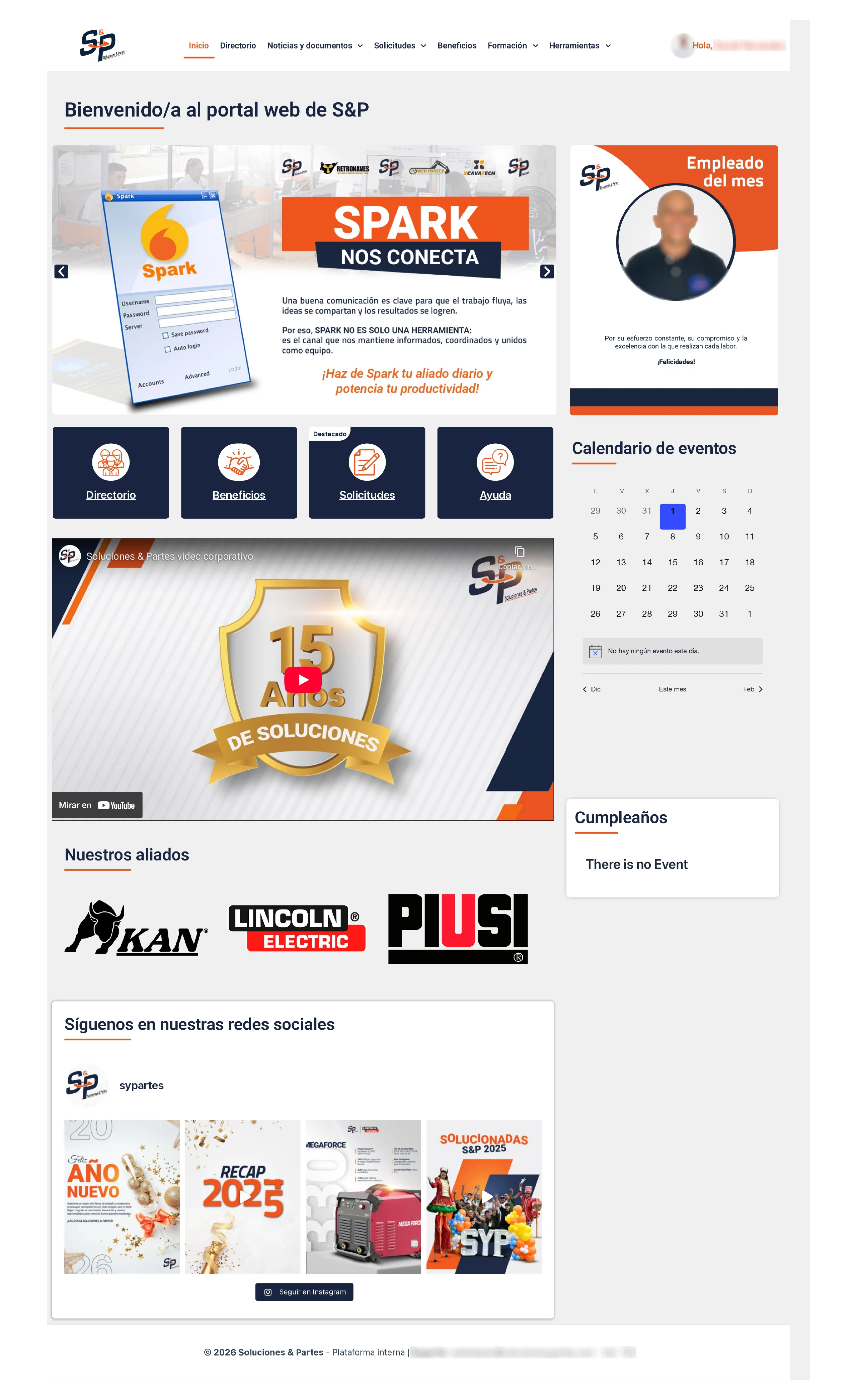 Desarrollo web Intranet SP 1