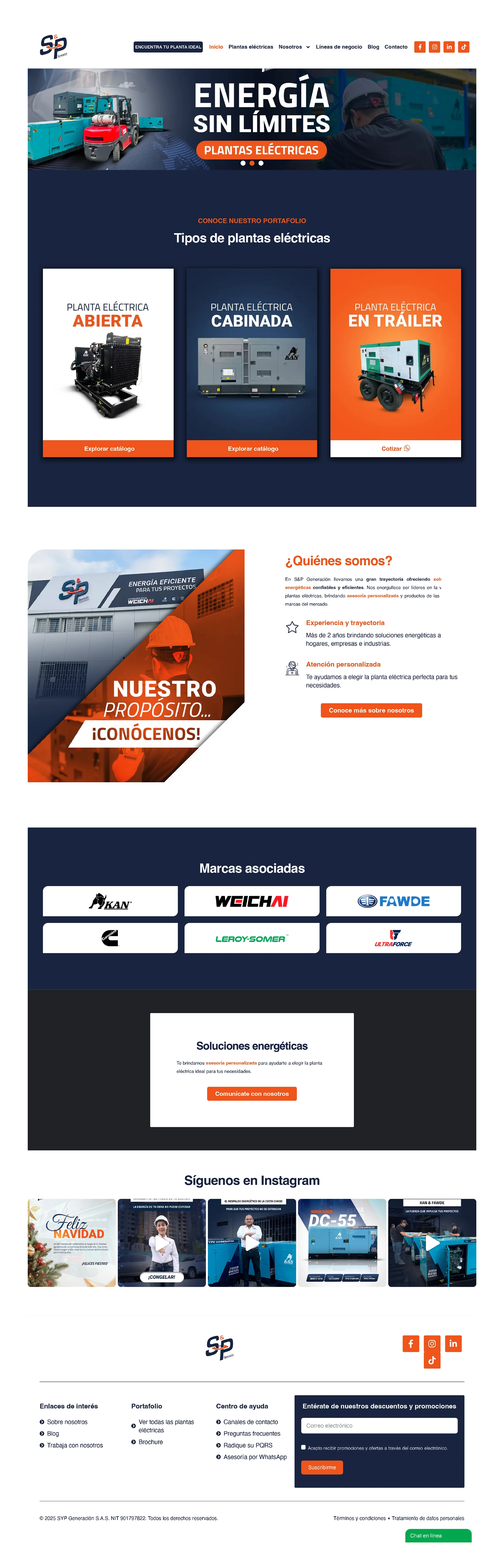 Sitio web SYP Generacion