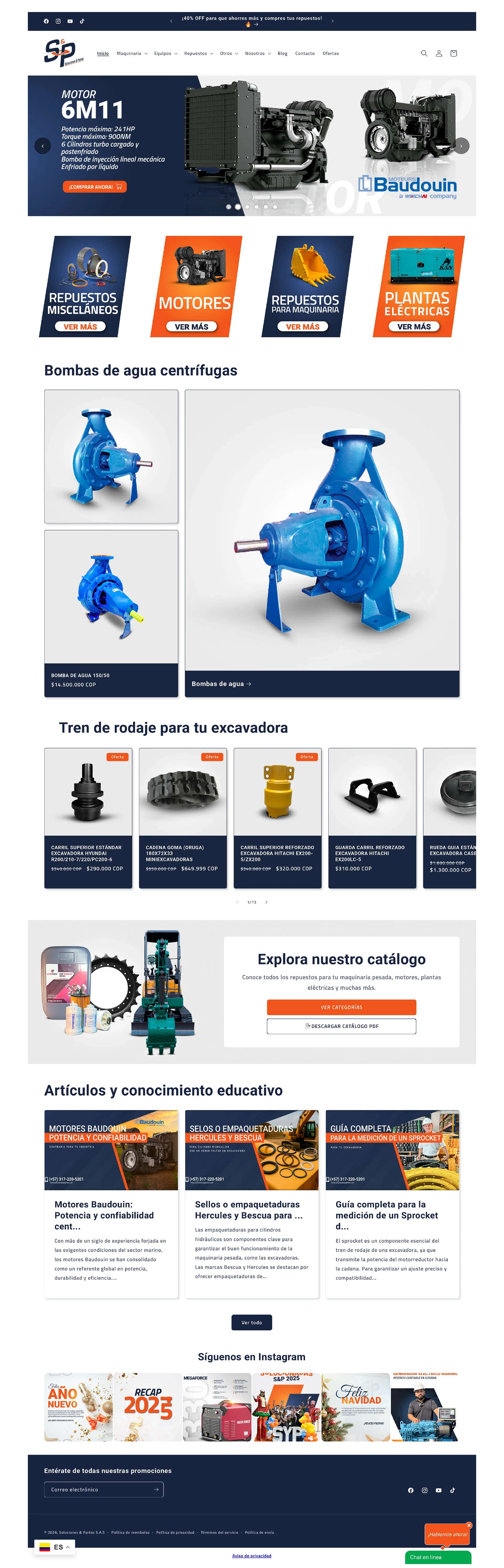 Sitio web Soluciones y Partes